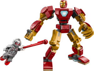 LEGO Marvel Iron Man Mech vs. Ultron Buildable Super Hero Figure and Minifigures Toy 76307 - 101 Pieces